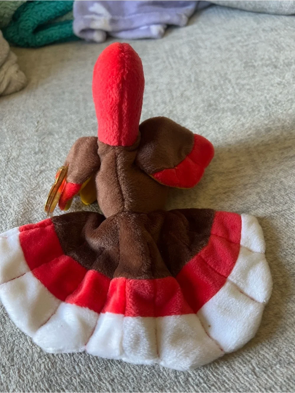 Vintage TY Beanie Baby Gobbles The Turkey 1996 With Tags